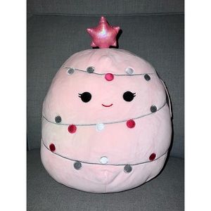 BNWT 12” Garnet Pink Christmas Tree Squishmallow 💗🎄